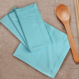 Gratico Dinner Cloth Napkins Set of 12, Premium Soft Cotton 20x20 Inches, Highly Absorbent, Hotel Quality Reusable & Washable Dinner Napkins with Mitered Corner Napkins for Home & Weddings - Sky Blue