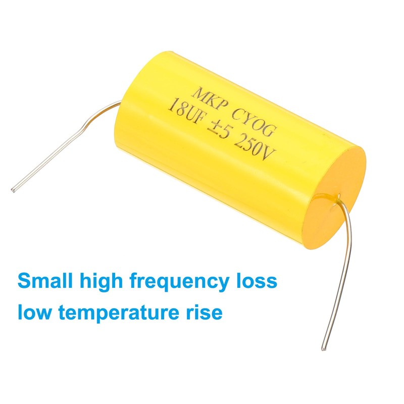 PATIKIL 18uF 250 V Frequency Divider Capacitor, 2 Pcs Axial