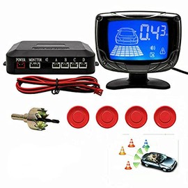 4 LED Car Parking Radar Sensor Buzzer Alarm Backup Reverse System Kit universal NEW Car Parking Rear Reverse 4 Sensors Kit Buzzer Radar LED Display Alarm System