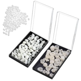120 Pieces Fake Tooth Cap Crown Veneers Front Back Anterior and Molar Posterior Teeth with Thermal Beads Cap Filler for Teaching or DIY (50pcs Front and 70pcs Back)