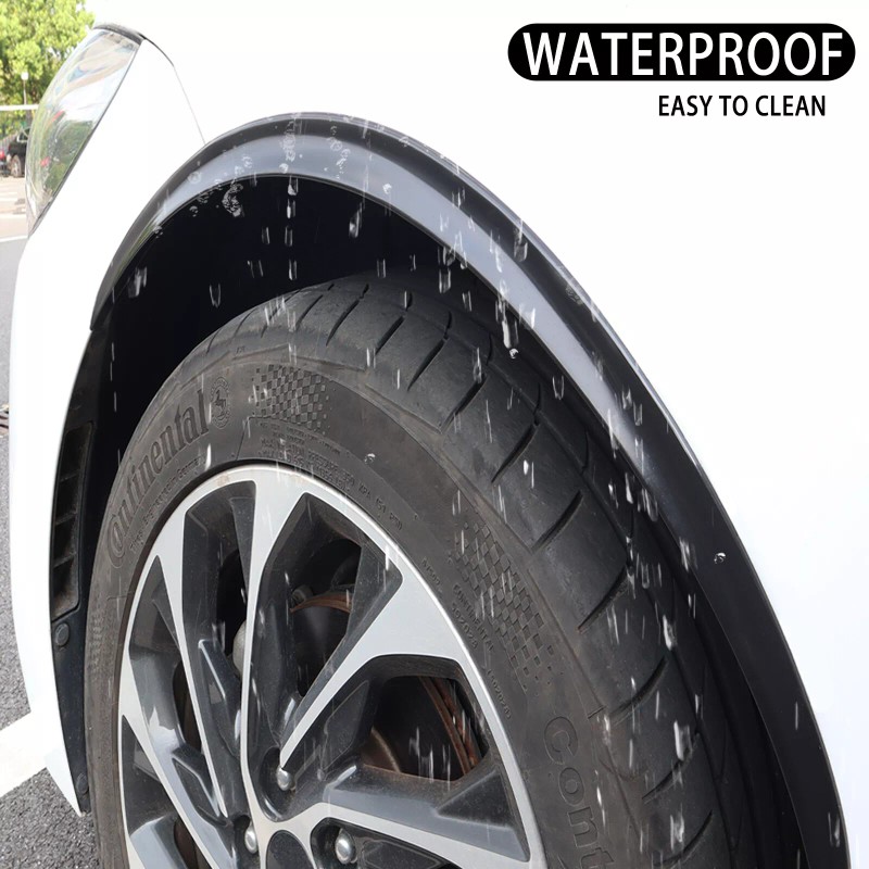 Xukey 4PCS Universal Car Truck Wheel Black Fender Flares Eyebrow