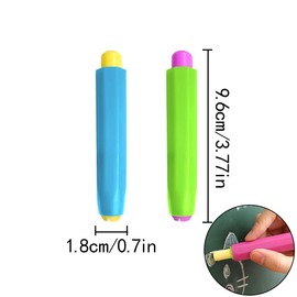 HAIKING Chalk Holder, 10 Pcs Plastics Adjustable Colorful Chalk Clip for School, Office, Teacher, Blackboard (9.6 * 1.8cm/3.77 * 0.7in)