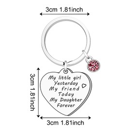 Daughter Keychain My Daughter Forever Keychain Birthday Gifts Daughter Gifts From Mum Dad