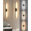 Leadzon Battery Operated Wall Sconces Set of 2 Black, Wireless