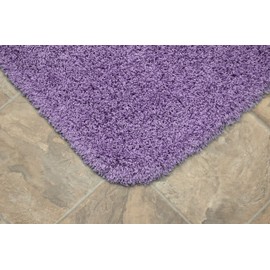 Garland Rug 3-Piece Jazz Shaggy Washable Nylon Bathroom Rug Set, Purple
