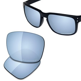 SAUCER Premium Replacement Lenses for Oakley Holbrook OO9102 Sunglasses High Definition - Deep Water Blue Polarized