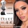 Geeneiya Volume Lash Clusters Eyelash Clusters DIY Lash Extension D