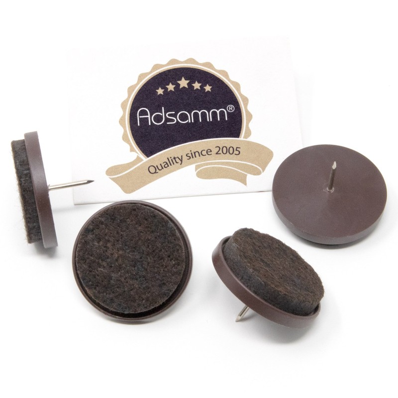 Adsamm® / 4 x felt pads with nail / brown