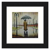 Greetingles Lowry-Style 12"/31cm Square Framed Print. Beautiful Black Ash Frame