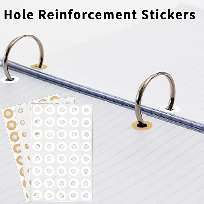 Yeachlaing Hole Reinforcement Stickers Labels,Transparent,Pack of 1440