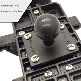 zkm Aluminium Square Mount Base mit Kugelkopf für Ram Mount für Garmin Zumo/Tomtom Black
