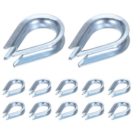 M METERXITY 12-Pack Wire Rope Thimbles, M6 Carbon Steel 6mm Rope Thimble Rigging for Diameter Cable Rigging/Sailing/Clothesline, Wire Cable Protection
