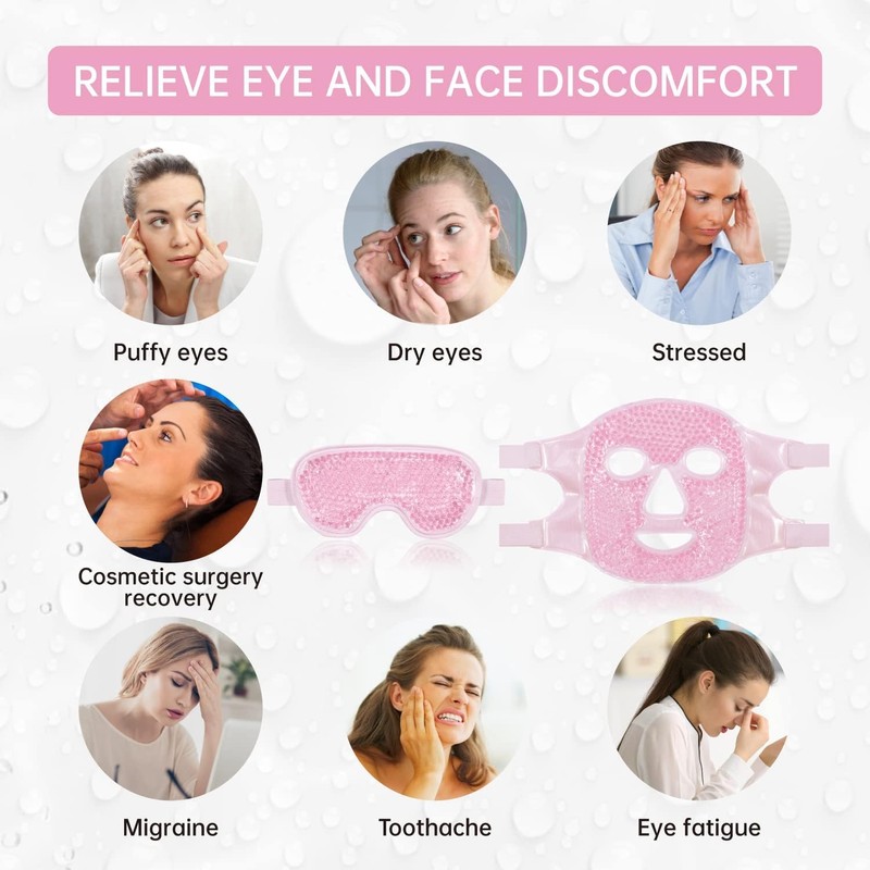 Warm and cold for the face, reduces swelling, eliminates dark