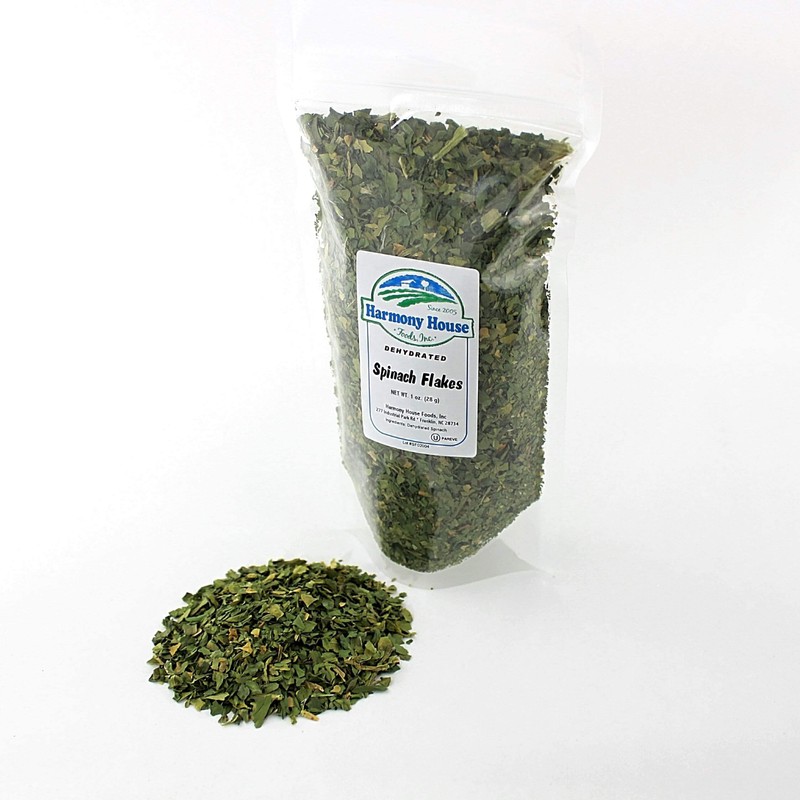 Harmony House Dried Spinach Flakes – Dehydrated Vegetables For Cooking,