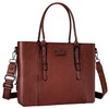 MOSISO PU Leather Laptop Tote Bag for Women (17-17.3 inch),