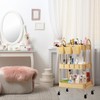 danpinera 3-Tier Rolling Cart, Utility Cart Mobile Metal Rolling Storage
