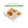 Be4Ever Sugarcane Bagasse 5 Compartment Plates Rigid & Durable Divided