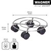 WAGNER Pflanzenroller CHROME Ø 23 x 6,5 cm I Pflanzenroller
