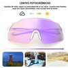 Gafas de sol deportivas fotocrómicas sin marco para hombres y