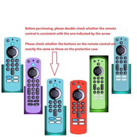 [3 Pack] Firestick Remote Cover 3rd Gen with Alexa Voice Remote 4K,Fire TV Stick Cover Glow in The Dark,Anti Slip Shockproof Silicone Protective Case with Lanyard(Glow Green&Pink&Blue)