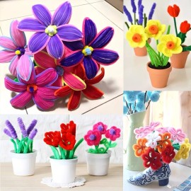 Limpiapipas de Borla de Chenille, 1000 Piezas Juguetes para Nias, Regalos de Navidad, Decoraciones Hechas a Mano, Juguetes Educativos para el...      