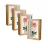 4 Pack 4x6 Shadow Box Frame，HD Glass Wooden Burlywood Hollow
