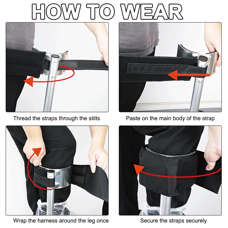 2PCS Drywall Stilts Straps - Adjustable Comfort Design Drywall Stilts