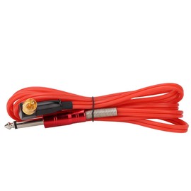 1.8m Soft Silicone Tattoo Right Angle RCA Connector Clip Cords for Tattoo Machines (Red)