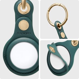 Spigen Valentinus with Keychain Ring Designed for AirTag Case Cover AirTags Holder (2021) - Midnight Green