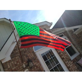 Afro American Flag 3x5 Feet for Outside - Heavy Duty Nylon, Sewn Stripes, Fade Proof, Longest Lasting - Pan-African National Flag 3 X 5 FT with Brass Grommets Party Festival Indoor and Outdoor Decor
