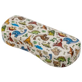 Pearl HO-7 092933 Children's Hard Spring Type Dinosaur Pattern Glasses Case, Multicolor