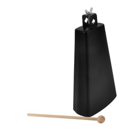 KONTONTY Musical Cowbell Set Metal Hand Percussion Instrument with Stick for Beginners and Lightweight Drum Accessory for Music and Costume Use