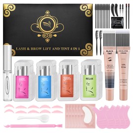 Lomansa Lash Lift and Color Kit, Eyelash Perm with Lash Curls & Vibrant Black Color, Salon-Quality Results for Women Beginner Salon Use