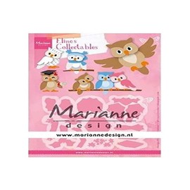 Marianne Design COL1475 Collectables Owl for Detailed Cutting Dies and Embossing Detailing Paper Craft Pink, One Size