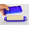 Home-X Glass Butter Dish With Lid - Vintage Style Keeper