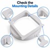 Portable Air Conditioner Exhaust Hose Adapter – White Square-to-Round Connector