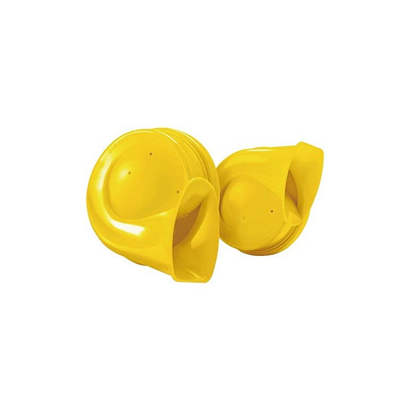 HELLA 012010821 Yellow Trumpet Horn Kit, 12 V, 400/500 Hz
