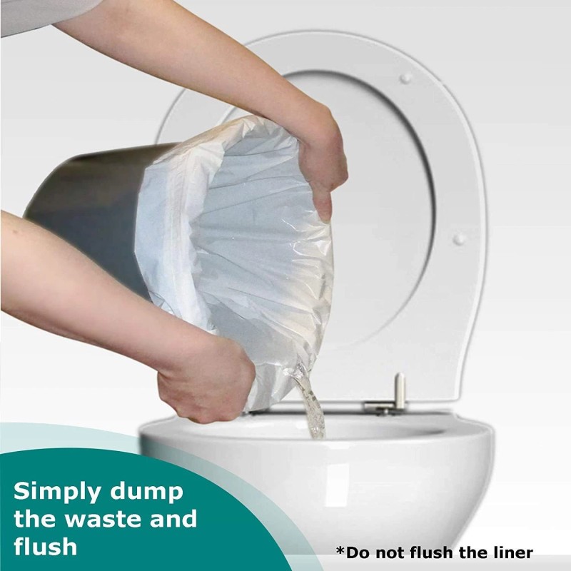 SaniCare Commode Liners - Pack of 50 Disposable Commode Liners