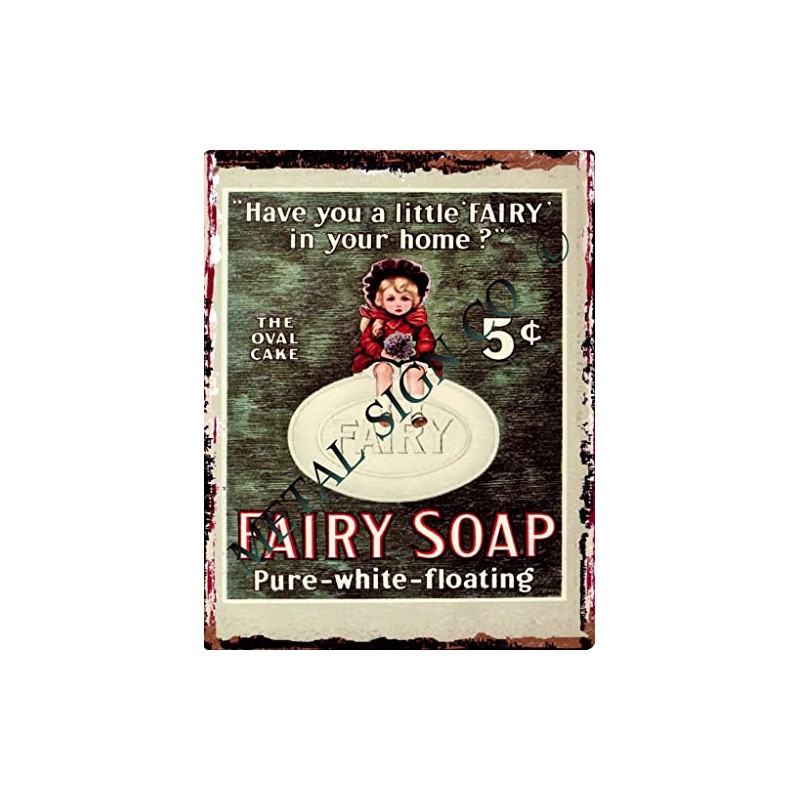 small FAIRY SOAP BATHROOM ADVERT METAL SIGN RETRO VINTAGE STYLE
