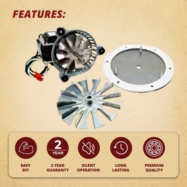 Englander Premium Pellet Stove Combustion Exhaust Blower Kit + 4 3/4" Fan Paddle