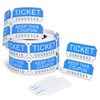 L LIKED 250 Raffle Tickets Rolls, Blue (4 Color Selection),Double