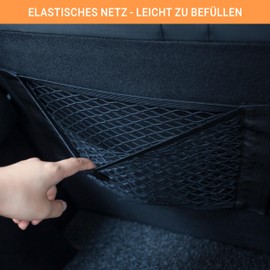 Vicera Cargo Storage Mesh Net - Net Pocket for Cars, RVs, and Campers - Universal Fit and Durable Elastic Netting for Trunks • 24x10 inches Set of 2