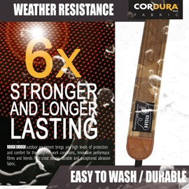 Rough Enough DSLR Camera Neck Strap Durable for Canon Nikon Sony Camo Cordura Good Gift for Photographers Desert Camo