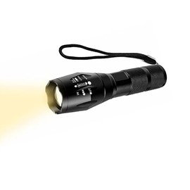 Torch Yellow Light, WESLITE Torch LED with Warm White Light 3500K-3700K Yellow Light Torches 1 Mode Strong Penetration & Zoomable for Night Vision Hiking Camping Hunting Fog Weather