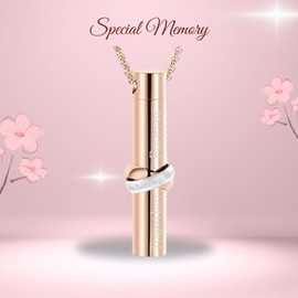 SCGEHA Cremation Pendant Necklace Waterproof Memorial Pendant Pet Stainless Steel, Stainless Steel, No Gemstone