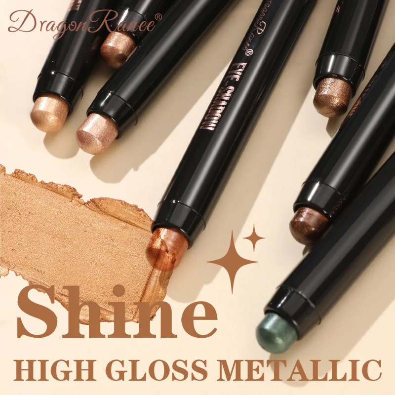 DragonRanee Dual-Ended Eyeshadow Pencil 12 Colors Set Waterproof Matte Finish