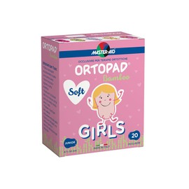 MASTER AID Ortopad Soft Girls Junior - Cerotti Colorati Oculari per Bambini - Cerotto Occlusore Occhio Bambini per il Trattamento di Occhio Pigro e Strabismo - 1 Confezione da 20 Pezzi - 6,7 x 5 cm