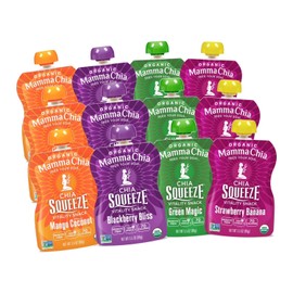 Mamma Chia Squeeze (4 paquetes variados de 12), 3.5 oz