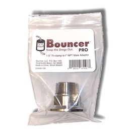 Bouncer Pro 1.5" Tri-clamp to 1" NPT Male Adaptor