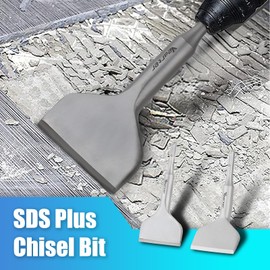 Vearter SDS Plus Chisel Bit, 3 Inches Wide Tile & Thinset Scaling Straight Chisel for Hammer Drill, 40Crmo Material Floor Scraper for Concrete & Tile Removal 160 x 75 mm (6.3" x 3")